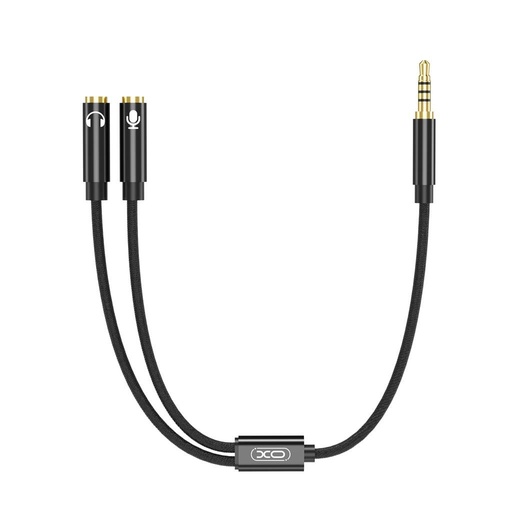 XO NB-R197 2 az 1-ben 3,5 mm-es jack adapter – mikrofon + hangkimenet (Schwarz)