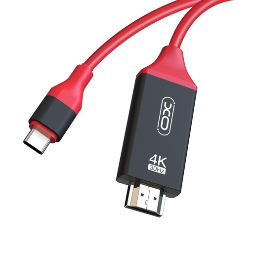 XO GB005 Type-C - HDMI Adapter, rot - schwarz
