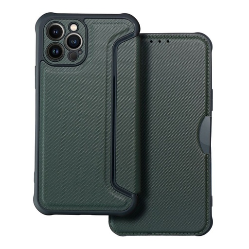 Samsung Galaxy A13 4G Razor magnetisch stoßfest Klapphülle (Dunkelgrün)