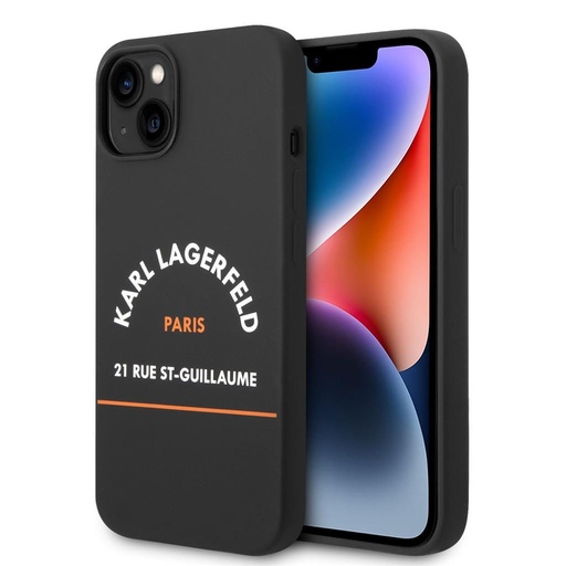 Apple iPhone 14 Plus Karl Lagerfeld Rue St Guillaume Hülle (Schwarz) – KLHCP14MSRSGHLK