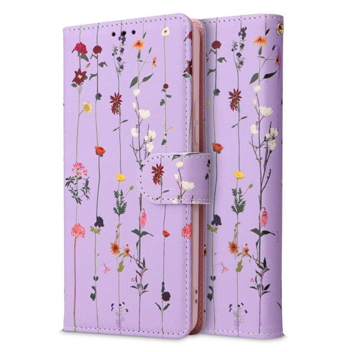 Samsung Galaxy A53 5G Tech Protect Wallet Garden Klapphülle (Lila)