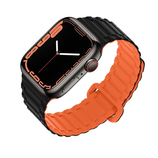 Apple Watch 38 / 40 / 41 mm Hoco WA06 flexibel magnetisch Silikon Riemen schwarz