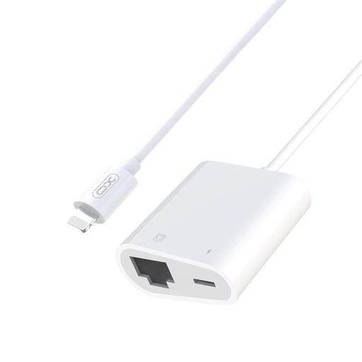 XO GB009 Netz- adapter (Weiß) – Lightning–Ethernet Anschluss