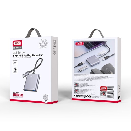 XO HUB012B 4 az 1-ben USB Dockingstation (Tranish) – HDMI + USB portok