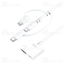 XO HUB009 3 az 1-ben HDMI adapter (Fehér) – Type-C / Micro / Lightning bemenet