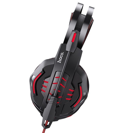 Hoco W102 Kopfhörer, 2m, two-in-one audio adapter, rot