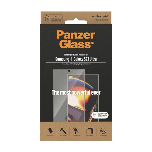 Samsung Galaxy S23 Ultra PanzerGlass ultra wide fit Premium Panzerglas transparent