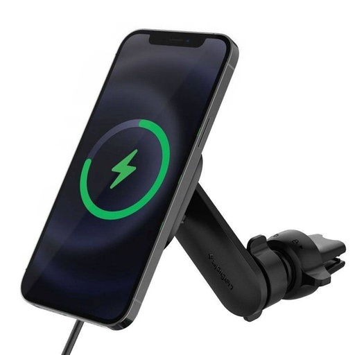 SPIGEN ITS12W kabellos Auto- magsafe Schnellladegerät (für Lüftungsgitter) schwarz