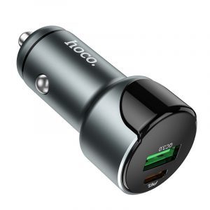 Hoco Z42 Auto- Schnellladegerät (PD + QC Laden), QC3.0 18W, PD 20W, schwarz