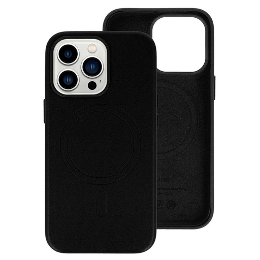 Apple iPhone 14 Pro magsafe leather Backcover (Schwarz)