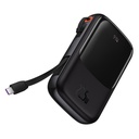 BASEUS QPow powerbank, 10000mAH kapacitással,22,5W töltési teljesítménnyel, Type-C kábellel fekete