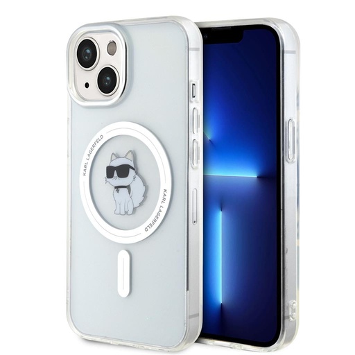 Apple iPhone 15 Karl Lagerfeld IML Ikonisch MagSafe Hülle (Transparent) – KLHMP15SHFCKNOT