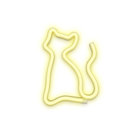 Forever Cat FLNEO3 meleg weiß leuchtend macska förmig LED Lampe,3 db AA elemmel vagy USB mit Anschluss betreibbar weiß