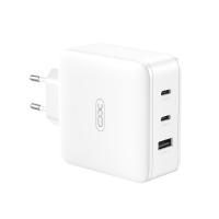 XO CE14 Schnellladegerät max. 100W (Weiß) – 2× USB-C 100W + USB-A 18W, GaN Technologie