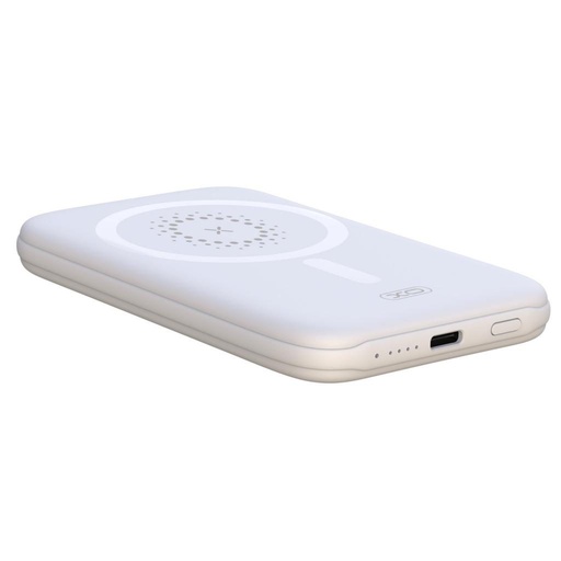 XO PR153 power bank 5000 mAh (Weiß) – magnetisch, kabellos Schnellladen 15W, PD 20W