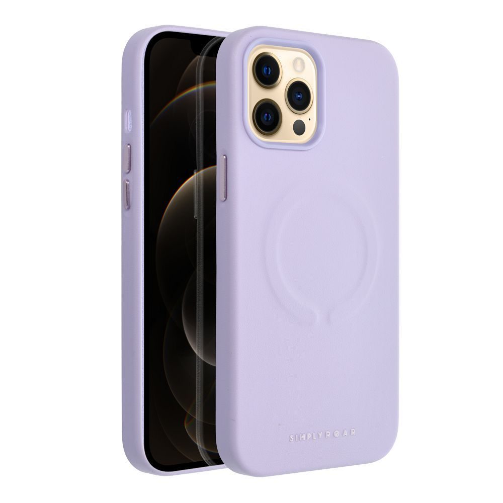 Apple iPhone 12 Pro Max Roar Leather magsafe hátlap tok (Lila)
