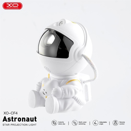 XO CF4 Projektor Lampe Astronaut, weiß