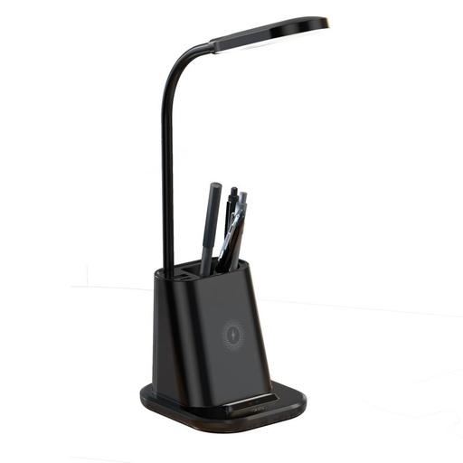 XO WX032 3 az 1-ben kabellos Ladegerät LED mit Lampe (Schwarz) – 25W