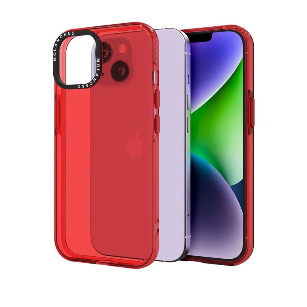 Apple iPhone 15 MOLAN CANO rainbow TPU hátlap tok (Piros)