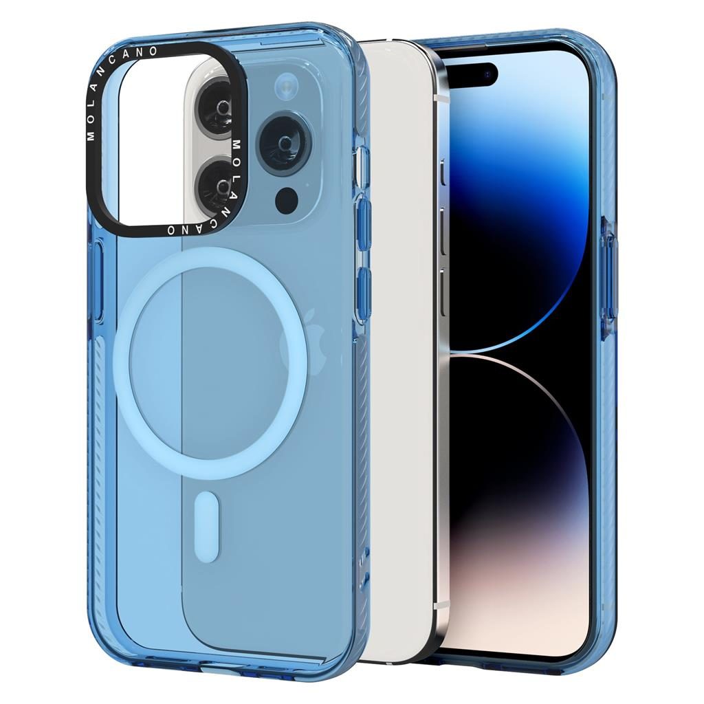 Apple iPhone 15 Plus MOLAN CANO rainbow TPU MAGSAFE hátlap tok (Kék)