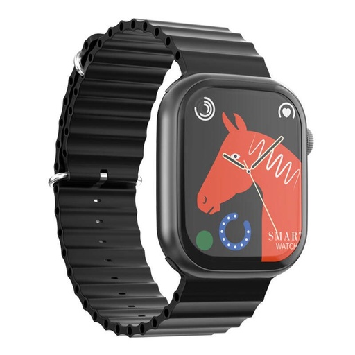 XO W8 PRO Smartwatch (Schwarz) – Sportuhr, Anrufannahme, kabellos Laden
