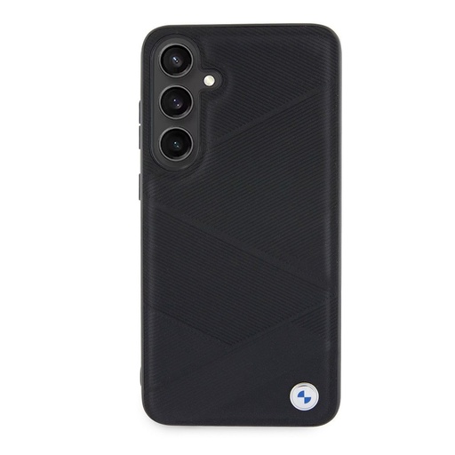 Samsung Galaxy S24+ BMW Signature Leather Hülle – Metal Logo (Schwarz) - BMHCS24M23RCGPK