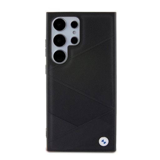Samsung Galaxy S24 Ultra BMW Signature Leather Hülle – Metal Logo (Schwarz) - BMHCS24L23RCGPK