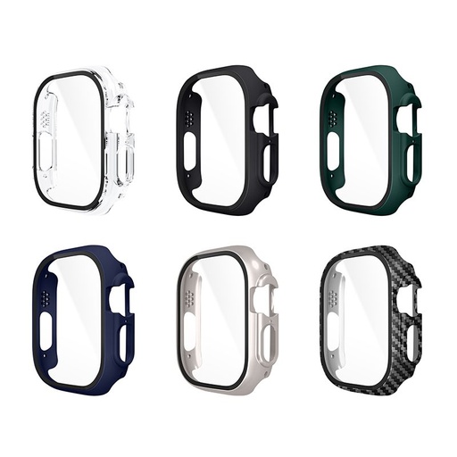 Apple Watch Ultra Hoco WS6 Shadow series Hülle integriert mit Displayschutz (Schwarz)