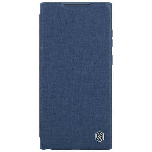 Samsung Galaxy S23 Ultra Nillkin Qin cloth pro mit Kameraschutz Stoff Klapphülle (Blau)