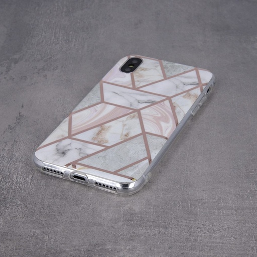 Samsung Galaxy A21s geometric marmur Backcover (Rosa)
