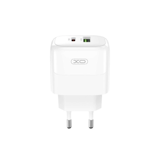 XO L137 PD 20W Schnellladegerät (Weiß) – PD 20W + QC 18W, USB-A + USB-C Anschluss