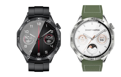 XO Watch 4 AMOLED Smartwatch (Schwarz) – Sportuhr, Anrufannahme, bunt Display