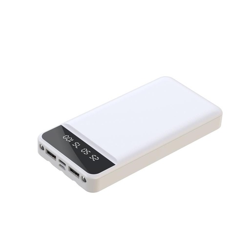 XO PR162 power bank 10000 mAh (Weiß) – Lightning, Micro, USB-C Kabel