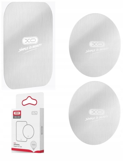 XO Y2 magnetisch Befestigungsplatte Set Auto- für Halterungen 3 db (Silber)