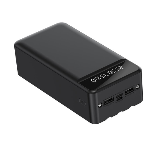 XO PR164 power bank 30000 mAh (Schwarz) – Lightning, Micro, USB-C Kabel