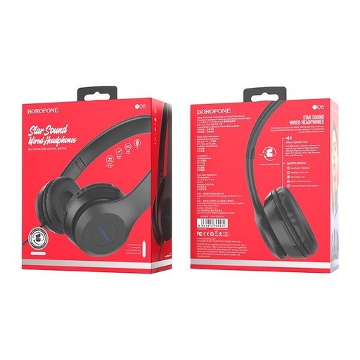 Borofone BO5 headset (jack 3,5mm), schwarz
