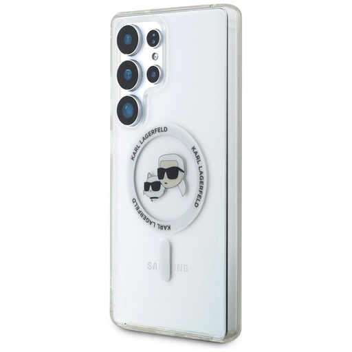 Samsung Galaxy S25 Ultra Karl Lagerfeld IML K&CH Heads MagSafe Hülle (Transparent) – KLHMS25LHLSKCH