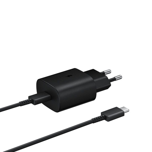Samsung PD Schnellladegerät USB-C mit Kabel 25W (Schwarz)