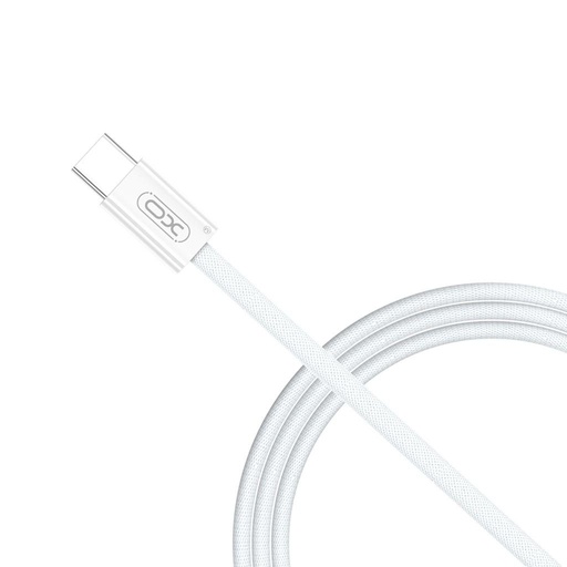 XO NB-Q260A USB-C–USB-C Datenkabel (Weiß) – 1 m, 60W, geflochten Ausführung