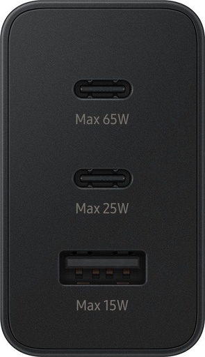 Samsung PD Trio Netz- Ladegerät 65W 2× USB-C / USB-A (Schwarz)