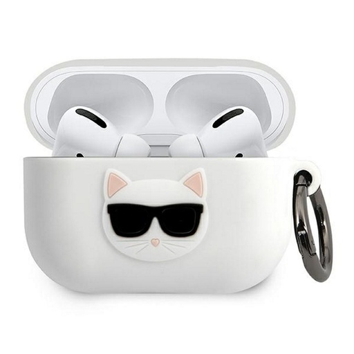 Apple AirPods Pro Karl Lagerfeld Silikonhülle Choupette (Weiß) – KLACAPSILCHWH