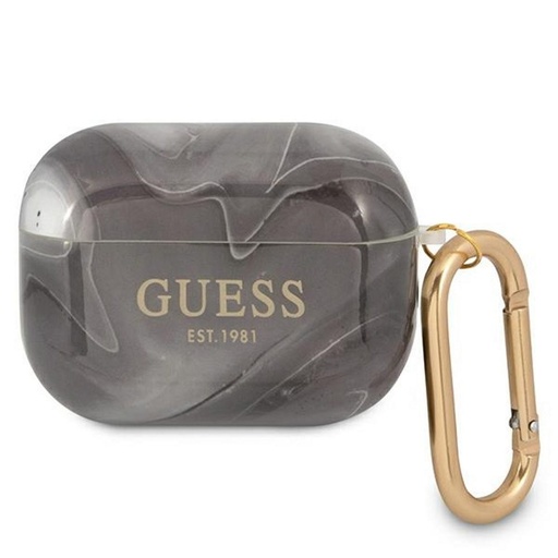 AirPods Pro Guess Marble Hülle (Schwarz) - GUAPUNMK