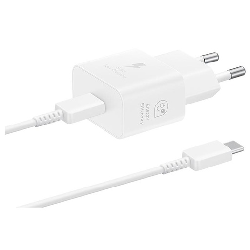 Samsung USB-C Netz- Schnellladegerät 25W + USB-C Kabel (Weiß)
