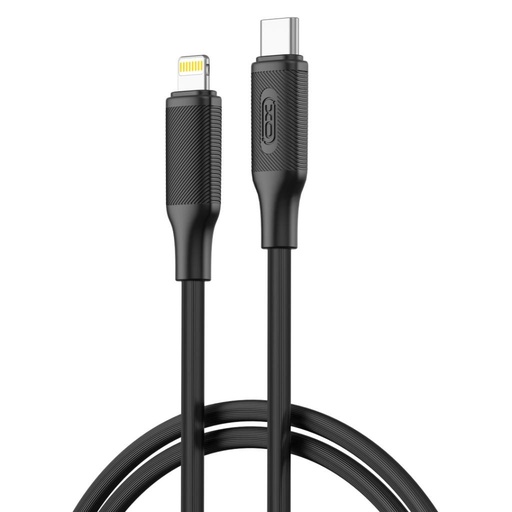 XO NB-Q265A USB-C–Lightning Datenkabel (Schwarz) – Minimalist Series, 27W