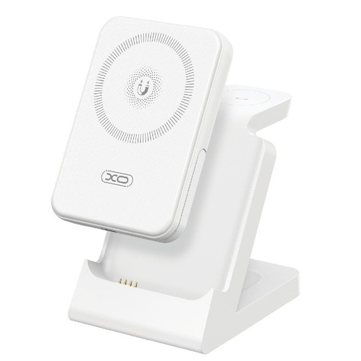 XO CX033 kabellos 3in1 Ladegerät und power bank 5000mAh 15W (Weiß)