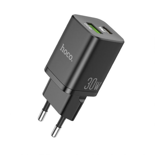 Hoco N13 Netz- Schnellladegerät (QC, PD), PD 30W + QC 3.0, schwarz