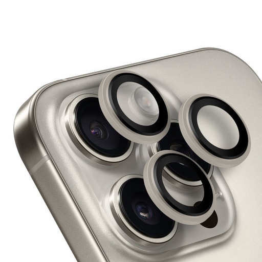 Apple iPhone 15 Pro & iPhone 15 Pro Max HÜLLE:ME Kameraschutz (Titan)