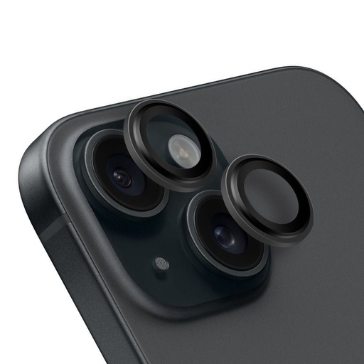 Apple iPhone 15 & iPhone 15 Plus HÜLLE:ME Kameraschutz (Schwarz)