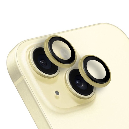 Apple iPhone 15 & iPhone 15 Plus HÜLLE:ME Kameraschutz (Gelb)