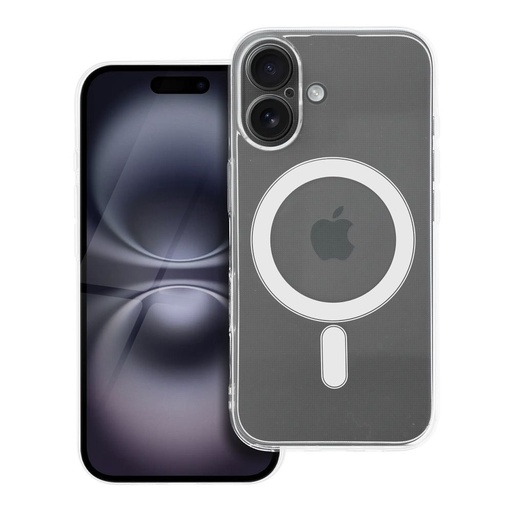Apple iPhone 16 2 mm dünn Silikon MagSafe Backcover (Transparent)